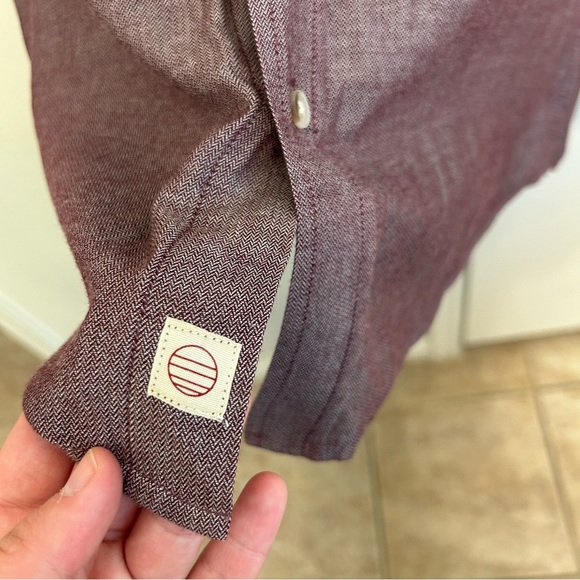 Marine Layer Purple Button-Down Long Sleeve Shirt Men’s Medium – Collared Casual - Picture 5 of 10